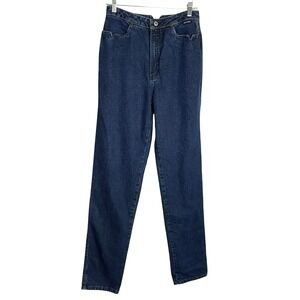 Vintage Rockies Womens Western Bare Back Jeans Size 11/12 Tall Blue High Rise